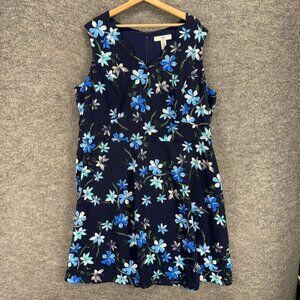 WISP Dress Women Plus Blue Floral Shift